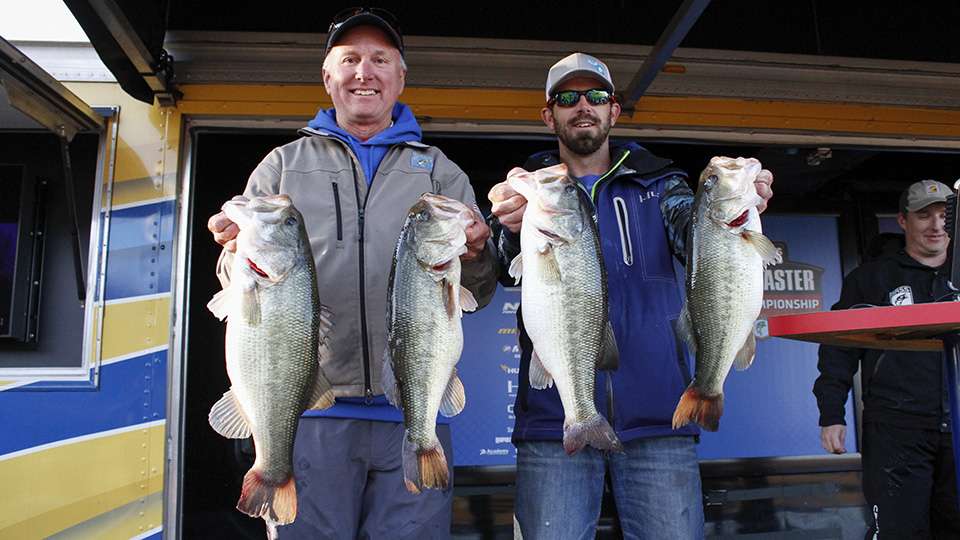 Ty Faber and John Gardner of the Ultimate Bass Tournament Trail (3rd, 22-0)