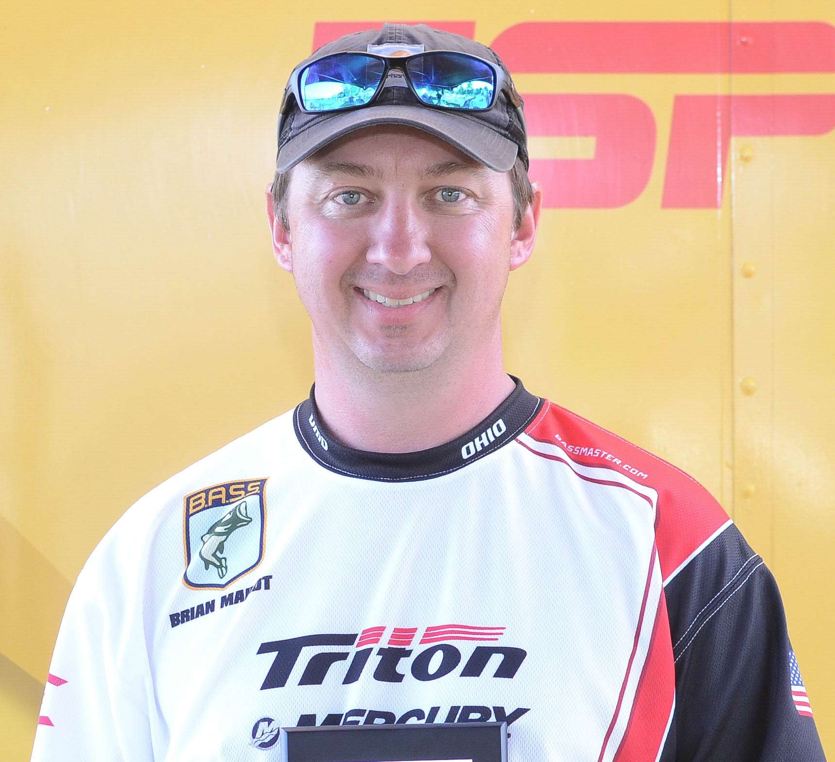 Brian Mailot <br>
Ohio Boater <br>
Brian Mailot is an Out Cast Bassmasters member from Ohio. He works as a hydrologic technician at the U.S. Geological Survey. He made it to the championship once before, in 2010. He has lots of interests, from hunting, archery and golf to snowboarding and bowling. He also likes watching sports. Mailot is sponsored by Ohio B.A.S.S. Nation, Out Cast Bassmasters and Cool Drain Flow Inc. 