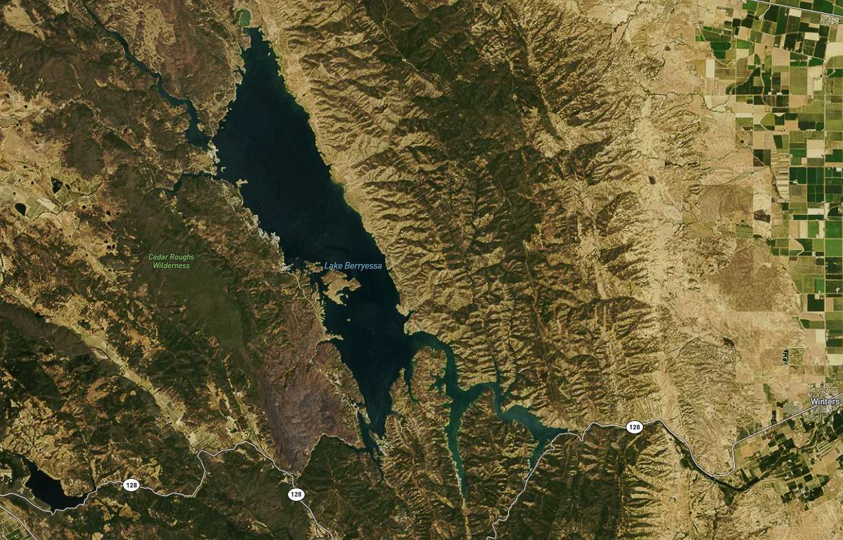 [20,700 acres] This Bay Area gem was built to supply Solano County agriculture and residents with water, so levels fluctuate dramatically regardless of excessive rainfall or drought. 