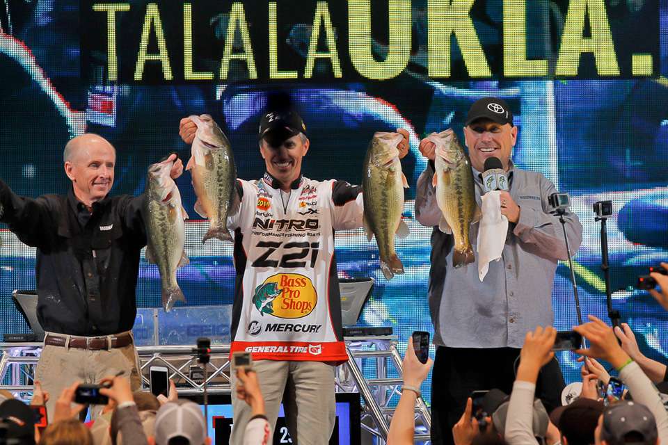 On the final day of the Classic, Evers caught an astounding 29 pounds, 3 ounces of Grand Lake bass. 