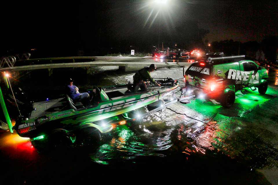 <h4>2016 Bassmaster Elite at St. Johns River presented by Dick Cepek Tires & Wheels</h4>Adrian Avena backs his boat into the water to begin Day One of the first Bassmaster Elite Series event of the year, held on the St. John's River in Florida. 