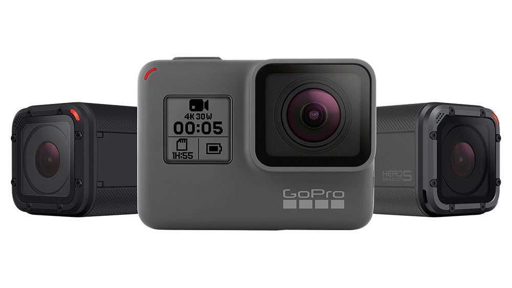 <b>New GoPro Hero5 Family</b><br><br>
HERO5 Black is the most powerful, easy-to-use GoPro, ever. Exciting features include: 2-inch touch display plus simplified controls, video resolutions up to 4K at 30 frames per second, professional quality 12MP photos, auto-upload of photos and video to cloud when camera is charging, voice control with support for 7 languages (additional languages coming), simple one-button control, waterproof without a housing to 33 feet (10m) and so much more. $399
<br><br>
HERO5 Session shares the same small design and brilliant convenience of the original HERO Session camera, but benefits from significant performance upgrades: Video resolutions up to 4K at 30 frames per second, professional quality 10MP photos, auto-upload of photos and video to cloud when camera is charging, voice control with support for 7 languages (additional languages coming) along with may of the same features as the new Hero5. $299<br><br>
Learn more at 
<a href=
