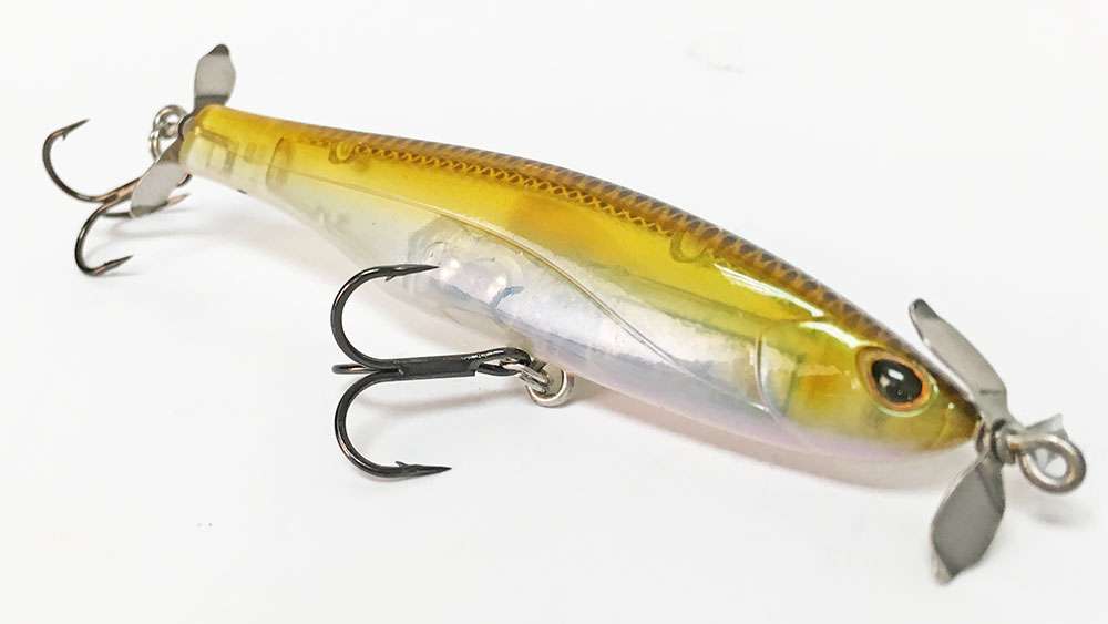 <b>Storm Arashi Spinbait</b><br><br>
The Arashi Spinbait attracts wary suspended fish on the fall and during the retrieve with its delicate rolling action and revolving blades. Slow sinking - head down with a slight body shimmy and moving propellers as you count it down to depth. Counter Rotating Propellers- add subtle flash and vibration while insuring the bait moves in a straight path. 3-2 Prop Design creates vibration pattern the angler can feel ensuring the optimal slow retrieve speed to maximize the luresâ action and to maintain depth. $7.99
<br><br>
<a href=