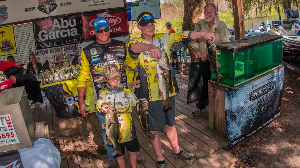 More teams weigh in their fish, getting photos to remember the day.