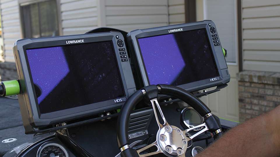 Lefebre's 2016 Ranger 520c was outfitted with two Lowrance HDS 12 electronics at the console. He runs mapping, sonar, down imaging and side imaging with his two-unit set up.