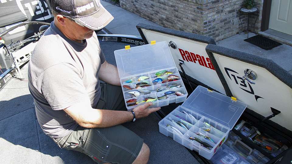 Crankbaits and jerk baits were on deck in those boxes.