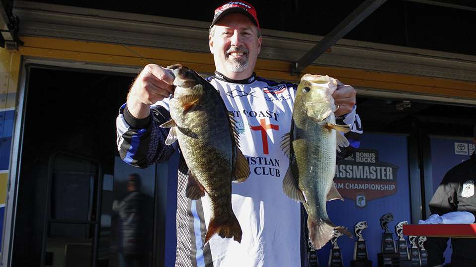 Jerry Shawver and Daniel Irish of the Florida Bass Nation Team Trail (54th, 22-0)