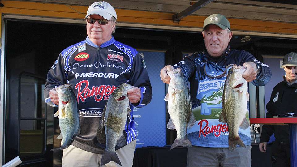 Larry Bullock and Roger Caldwell of the Alabama Bass Trail (5th, 33-12)
