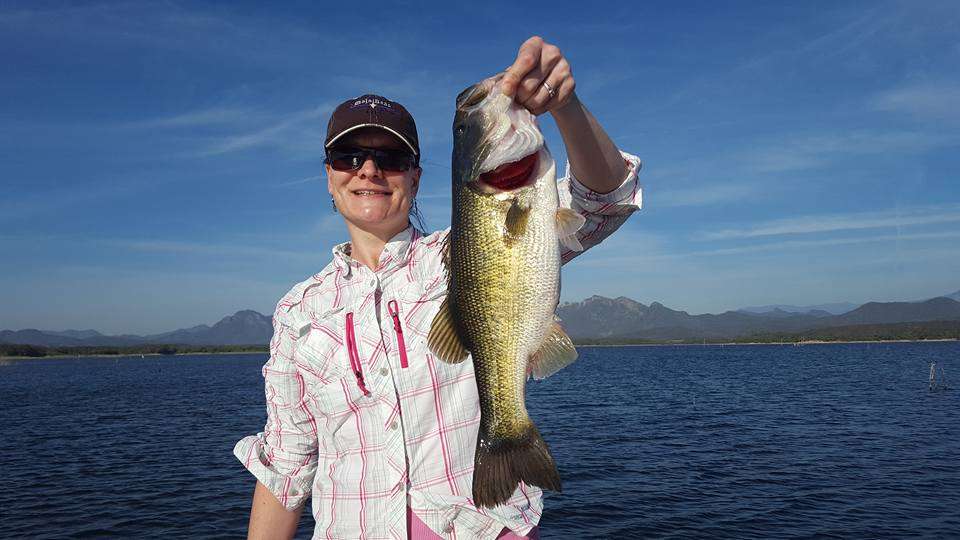 Sarah Englebert caught her first topwater and lipless crankbait bass during the week.
