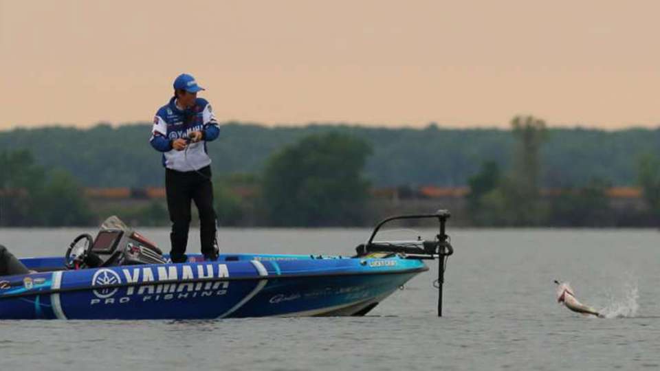 It was also one of the toughest Classics in history. Over three days no angler could weigh in a seven-bass limit. Pictured above is 2004 Bassmaster Classic champion Takahiro Omori. He endured some very difficult conditions and managed a last minute comeback to win the '04 Classic. Somebody always wins...