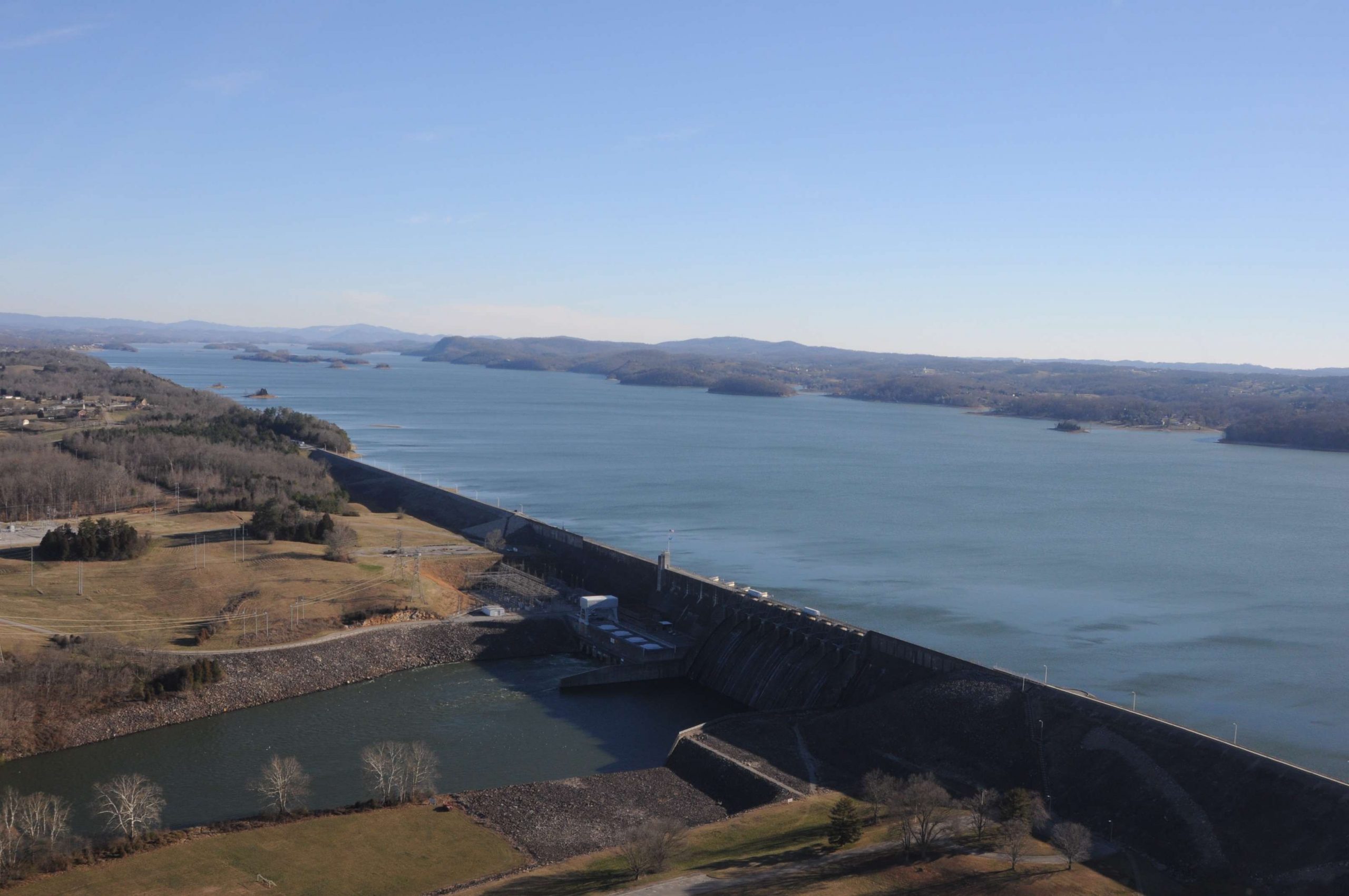 Built to help generate power for the World War II emergency, Cherokee Dam also plays an important role in flood control. The Tennessee Valley Authority constructed the 6,760-foot-long, 175-foot-high dam on the Holston River that flows out of the Appalachians. 