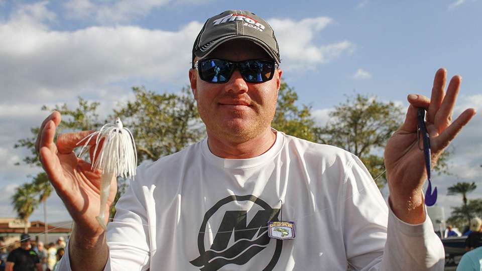 Josh Stracner<br>
Josh Stracner, the 11th-place finisher, rotated between a worm and swim jig for sight fishing and covering the bottom cover. 
