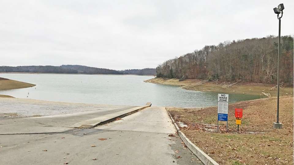 Right next to the Cherokee Dam Campground, at the conjunction of Renfro Road and TVA Parkway, is the Elite Series launch site.