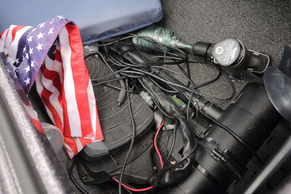 Lane keeps a spare trolling motor on his boat. If something were to happen to his trolling motor during competition, having a spare means a quick change instead of a long run and a time-wasting repair.