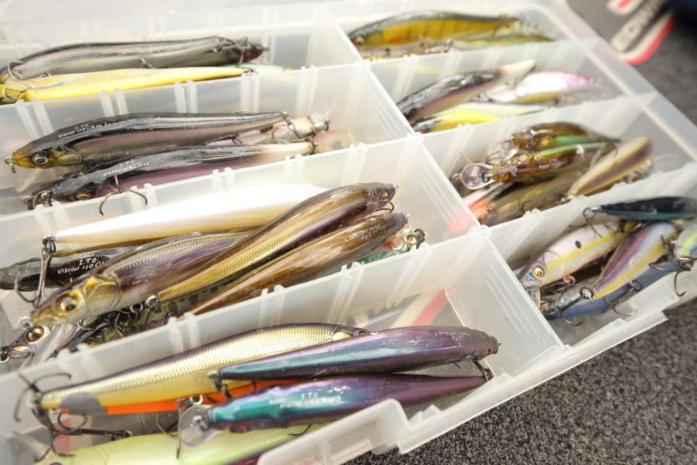 One thing Evers has plenty of on hand is Megabass jerkbaits.