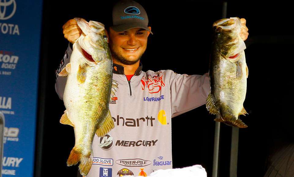 The 9 pound, 4 ounce bass was not only the heaviest bass weighed on Day 1, it was also Jordan Lee's personal best. 