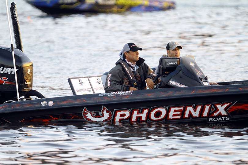 Hoping to make the cut today is Gary Clouse, founder and president of Phoenix Boats. 