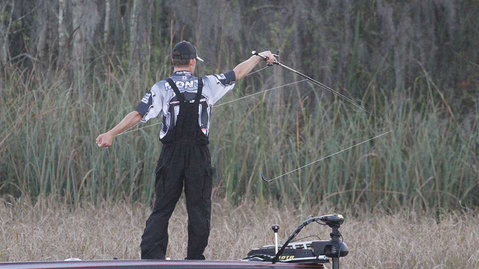The first angler I found was Floridaâs Kyle Monti. He seemed poised as he targeted a spawning bass.