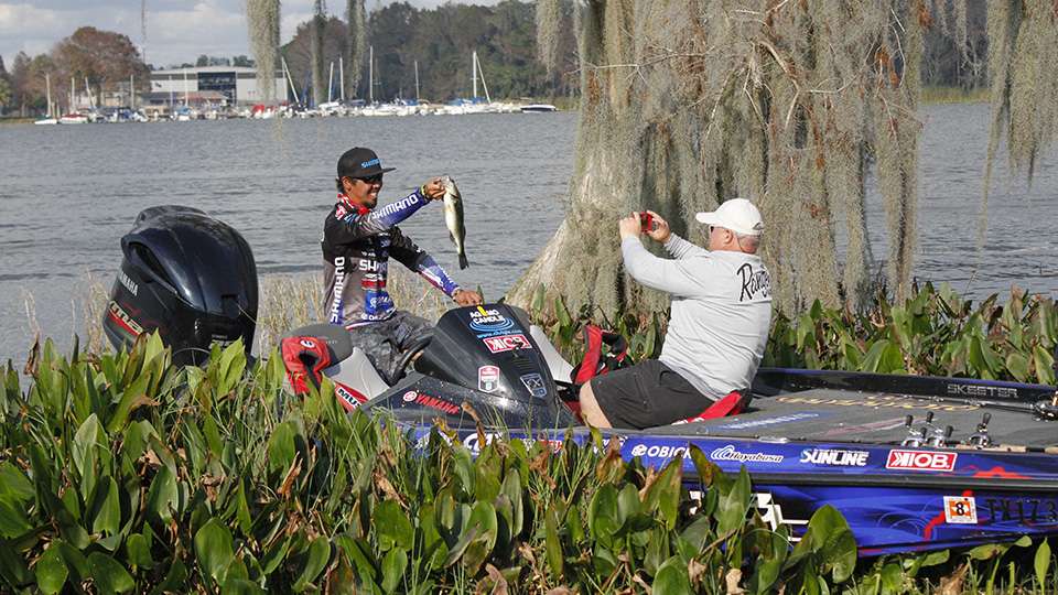 Ken Iyobe caught a big bag on Day 1, but was plagued with smaller fish on Day 2 and slid down the leaderboard.