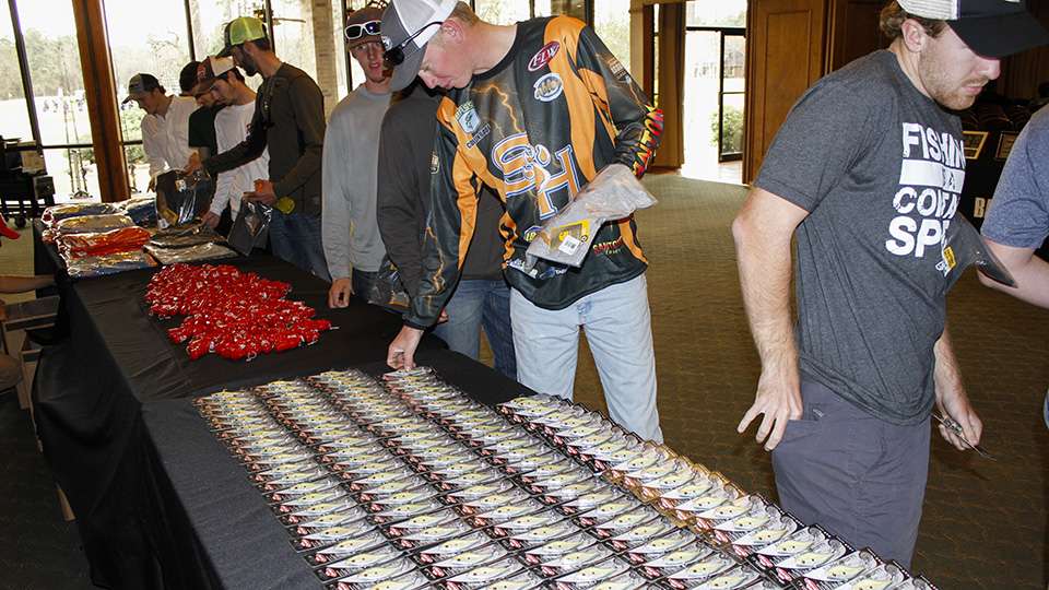 Anglers also got a free Berkley hard bait as they came through the line.