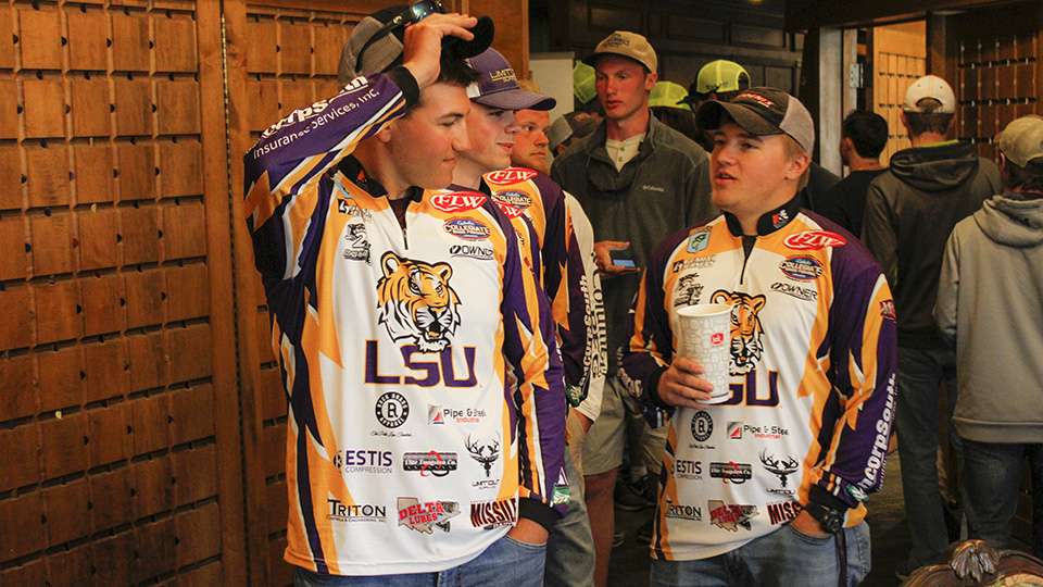 Louisiana State University (LSU) also showed up with multiple anglers.

