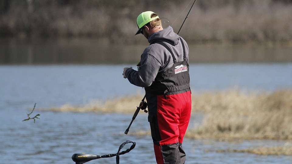 Sam Rayburn has ample cover and vegetation. Simmons was getting some hydrilla off of his lipless crankbait.