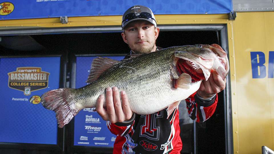Travis McGuire's 10-pound, 2-ounce big fish for the day and tournament so far.