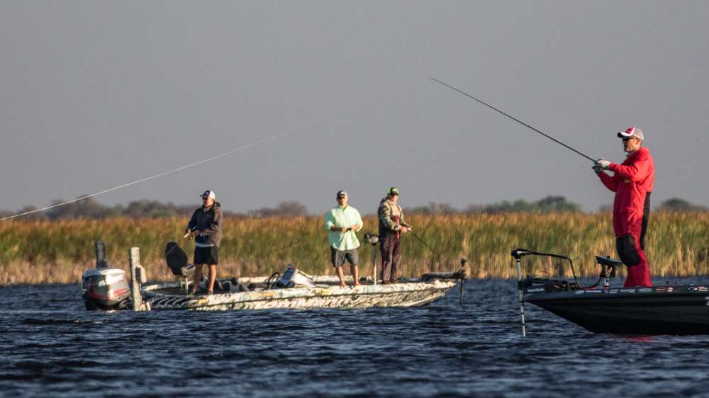 Mann guides on Okeechobee. He kept his distance and picked up and moved after waving to Stephen.
