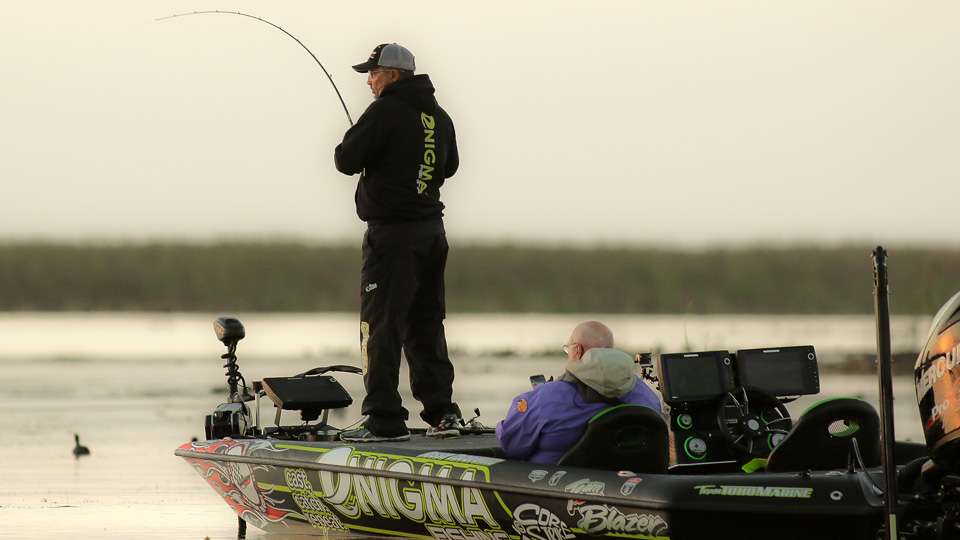 Tacoronte had a dream morning on Day 2, boating 28 pounds in the first hour. 