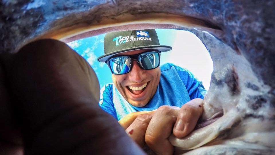 Brent Ehrler gives us an interesting selfie â from the inside a huge catfish. He asked folks to guess what species and size. Go to his Facebook page to see how big that baby really was.
