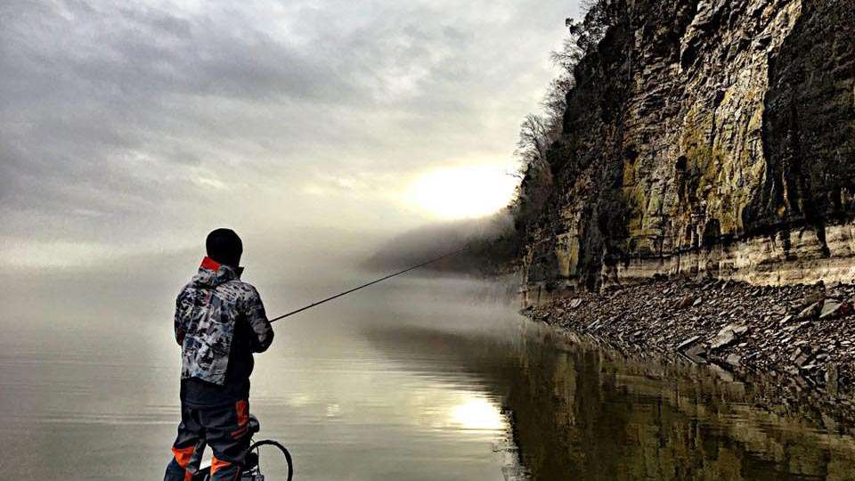 Here is the most picturesque shot, courtesy Justin Lucas, along with the prevailing thought of most outdoorsmen. âSome people think we get up early for the morning bite...â