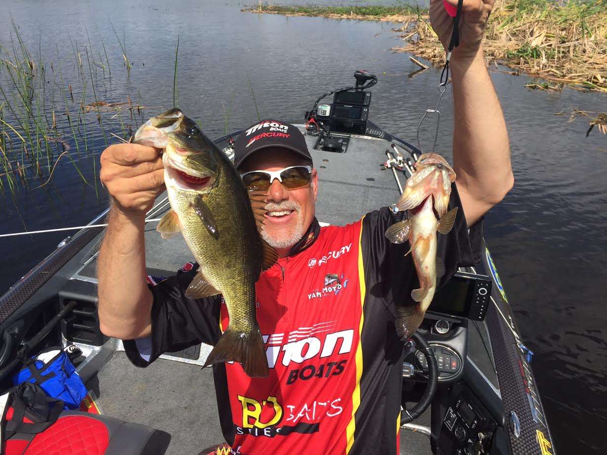 After going through several small ones, Boyd Duckett finally culls out his lightest fish.