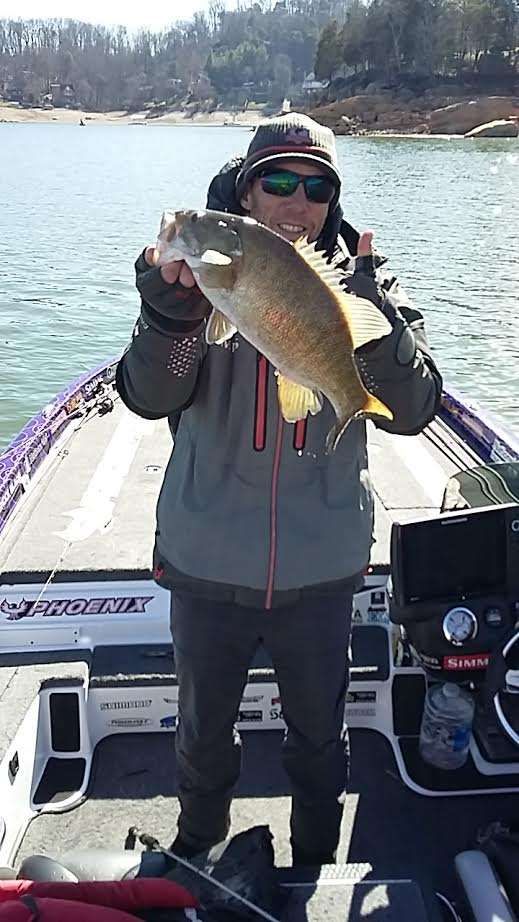 Aaron Martens with another solid smallmouth.

