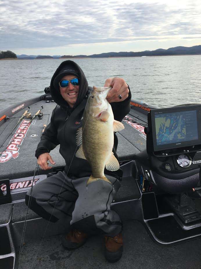 Paul Mueller with No. 5, a solid smallmouth