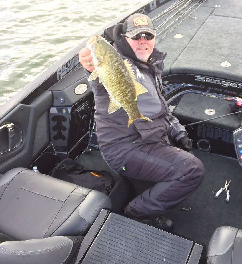Dave Lefebre adds another nice smallie for fish No. 4.  