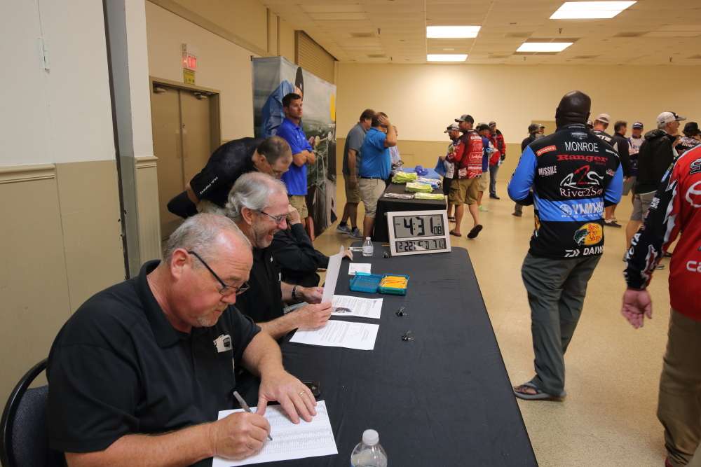 All anglers were checked in by 4:30 p.m.