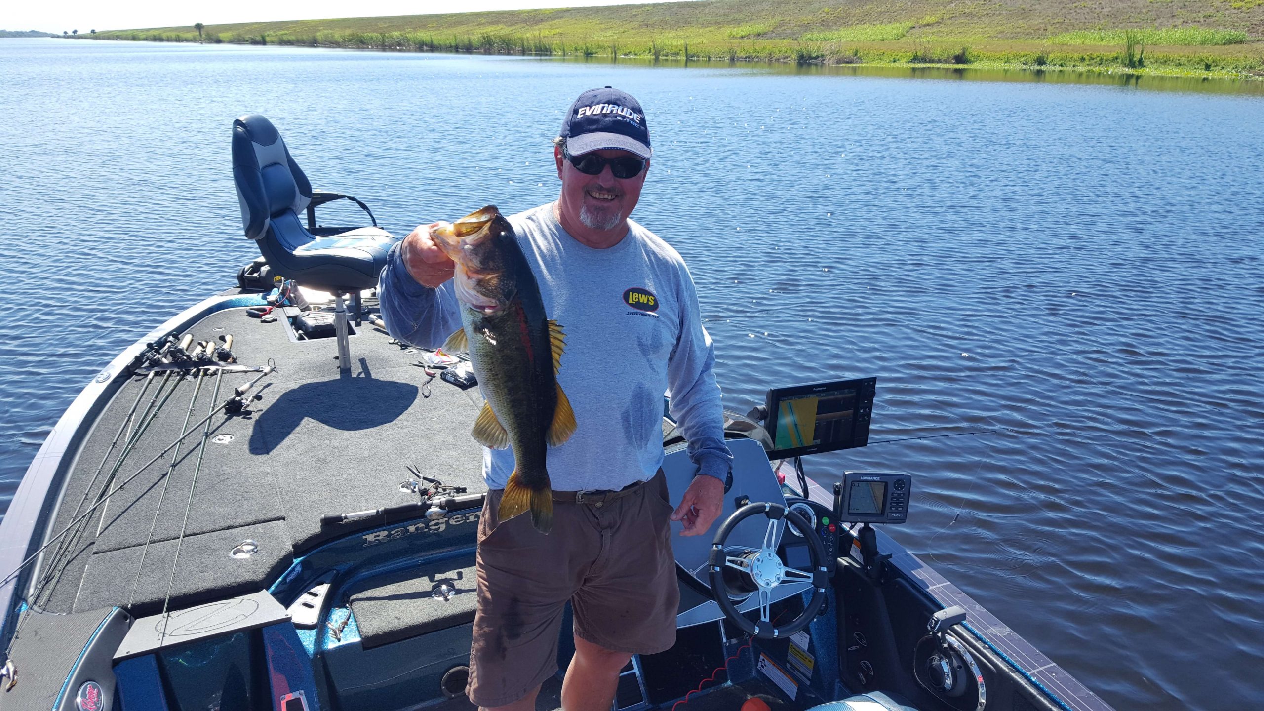 The sun is making things hot and so is the fishing for David Fritts. He has put a flurry of bites together and has just made another cull with this 4-pounder.
