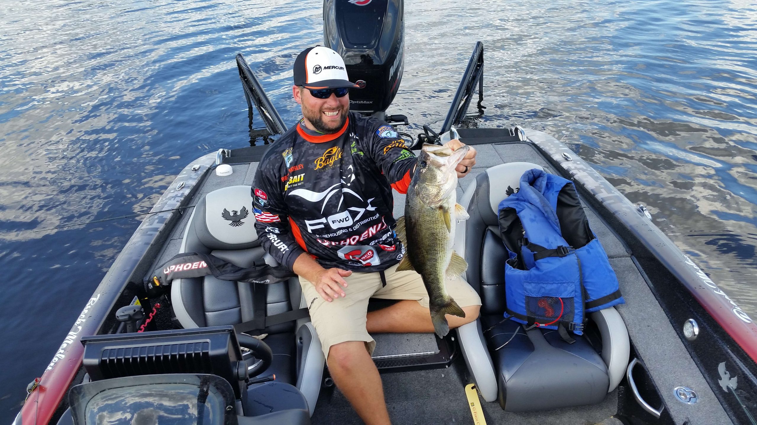 Brock with a 4 1/2-pounder. Good cull to round out Day 3 on Lake Okeechobee. 
