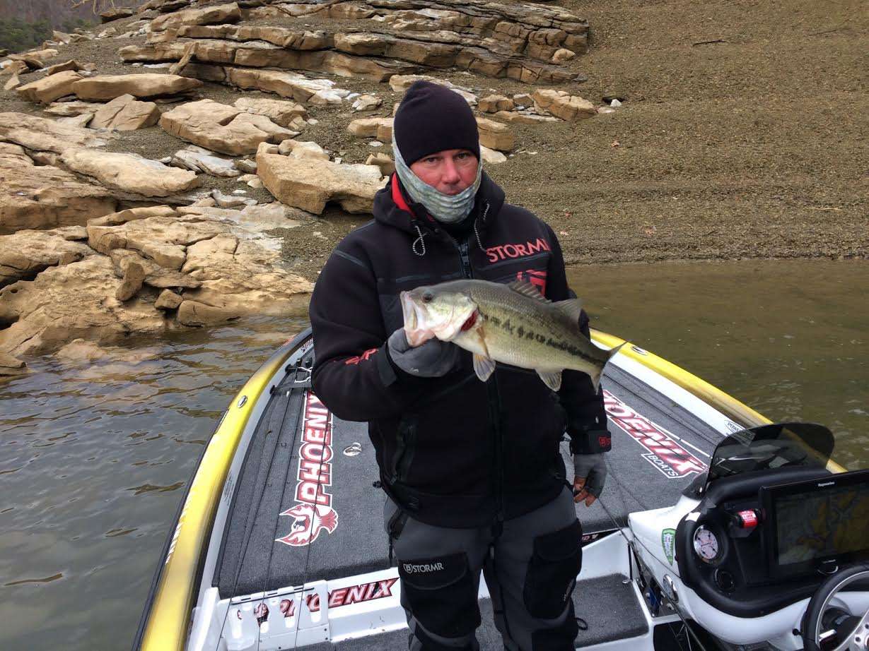 Bobby Lane with a largemouth in the boat  