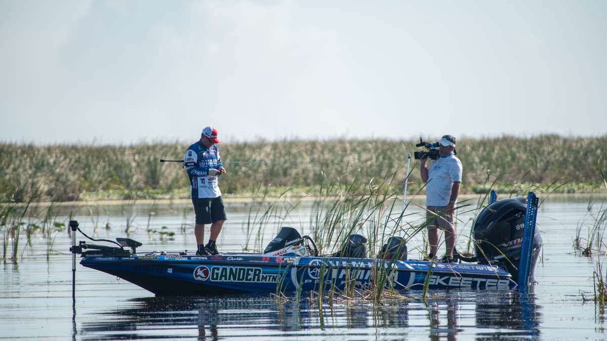 When his bait would get hung up in the Kissimmee stalks he would take a few seconds and adjust the rig. 
