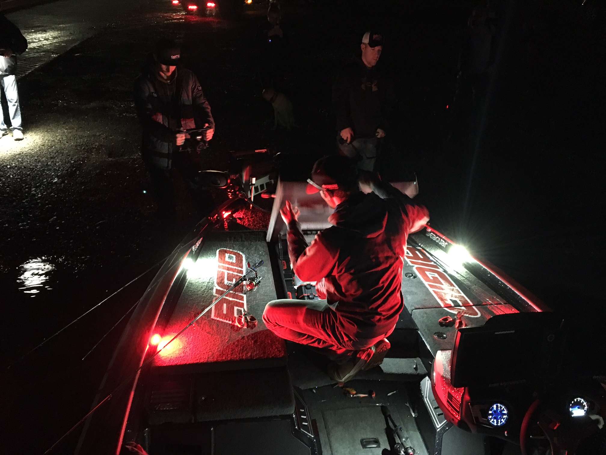 Brandon Palaniuk is focused and hard at work preparing for today's launch and his shot at only one thing, that's moving up from spot 12. Being at the last spot making the cut, Brandon is excited to move up.  Here we go for Day 4 on the water of the Bassmaster Elite at Cherokee Lake.

<br><br><br><i><b>Missed any Marshal-action this week? Check out the other galleries! <br><a href=http://www.bassmaster.com/slideshow/day-3-live-marshals target=