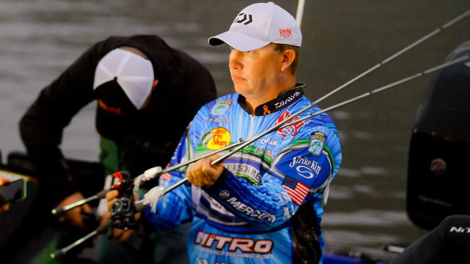 Andy Montgomery will start the day in 7th place with 57 pounds, 2 ounces. 
