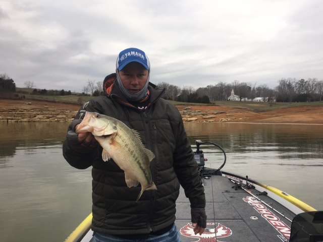 Second stop, second fish for Bobby Lane. They are choking the bait today. 