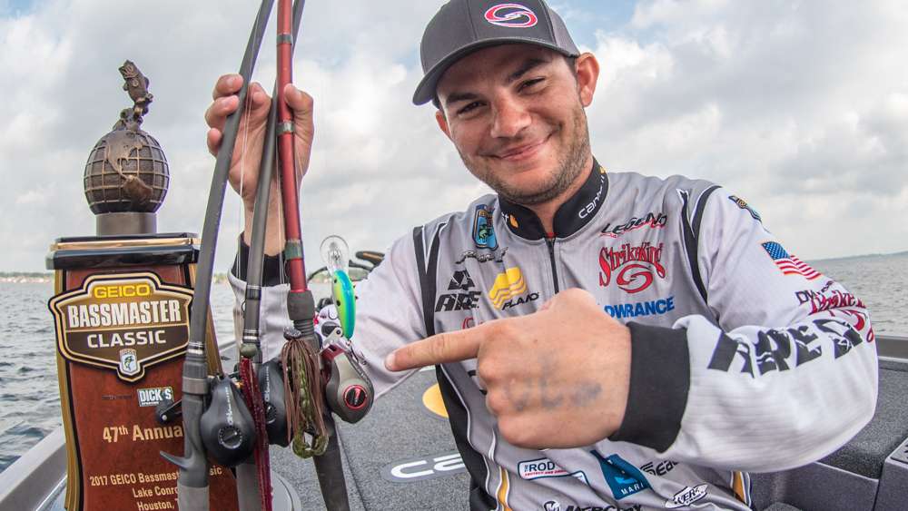 This combination of lures landed Lee 27 pounds and 4 ounces of Lake Conroe bass on Sunday ... and every bass angler's dream trophy. Congrats, Jordan!
