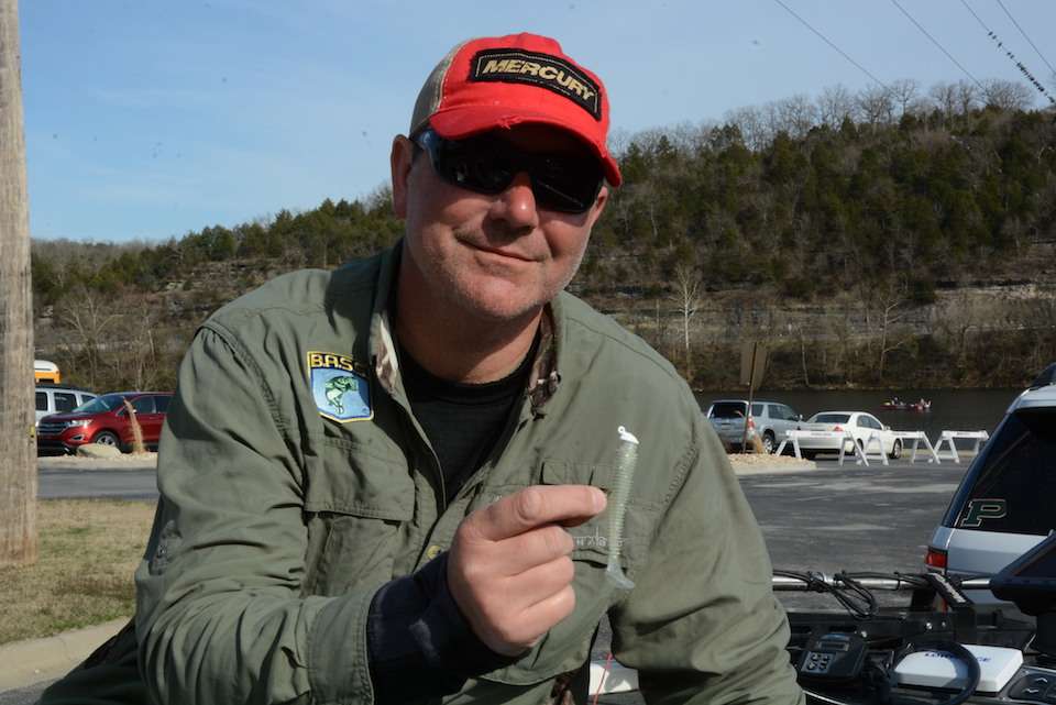 <b>Ernie Stumpf</b><br> The 10th-place finisher rotated through soft plastic lures for catching his fish. For soft plastics he used a 3.8 Keitech Swimbait rigged on a 3/16-ounce jig and a 3.3 Keitech Swimbait on a 1/8-ounce jig. 