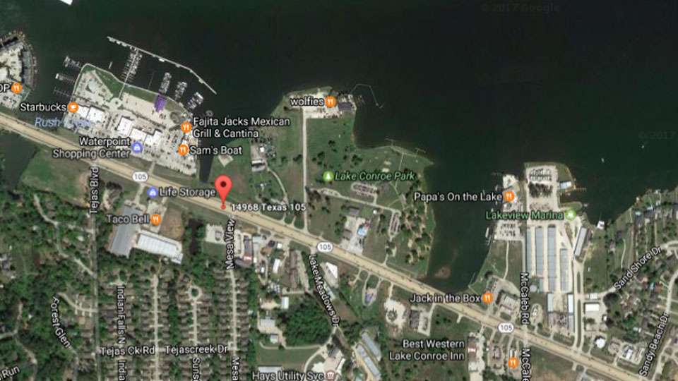 Now for the launch site. The anglers are putting in at Lakeview Marina and idling over to Lake Conroe Park for launches. The address is 14698 TX-105 in Montgomery, Texas. There are areas for fans to stand and see the 52 anglers launch. 