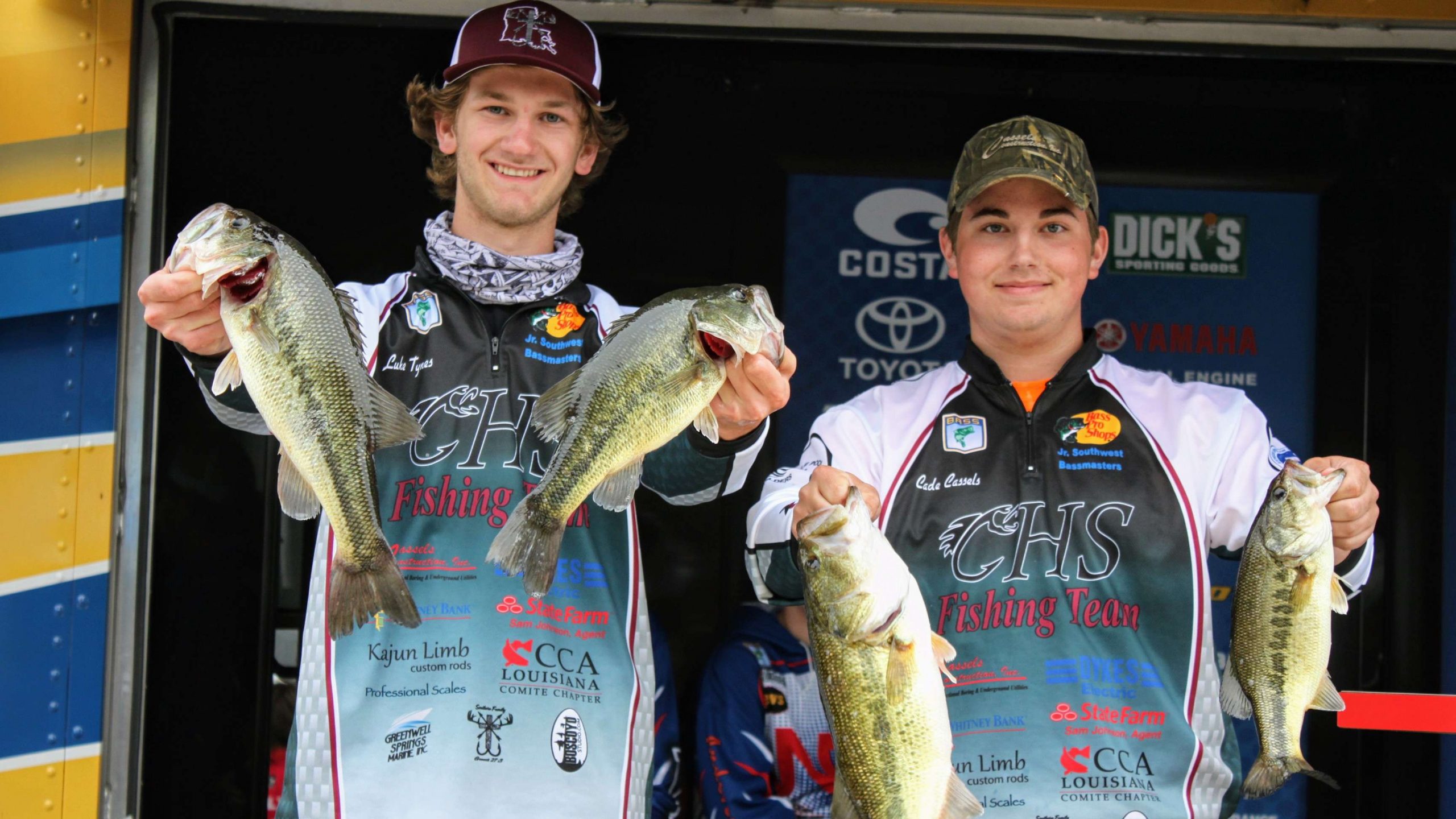 Luke Tynes and Cade Cassels of Central (La.) High had some nice
  fish, and finished 61st with an 11-8 total.
