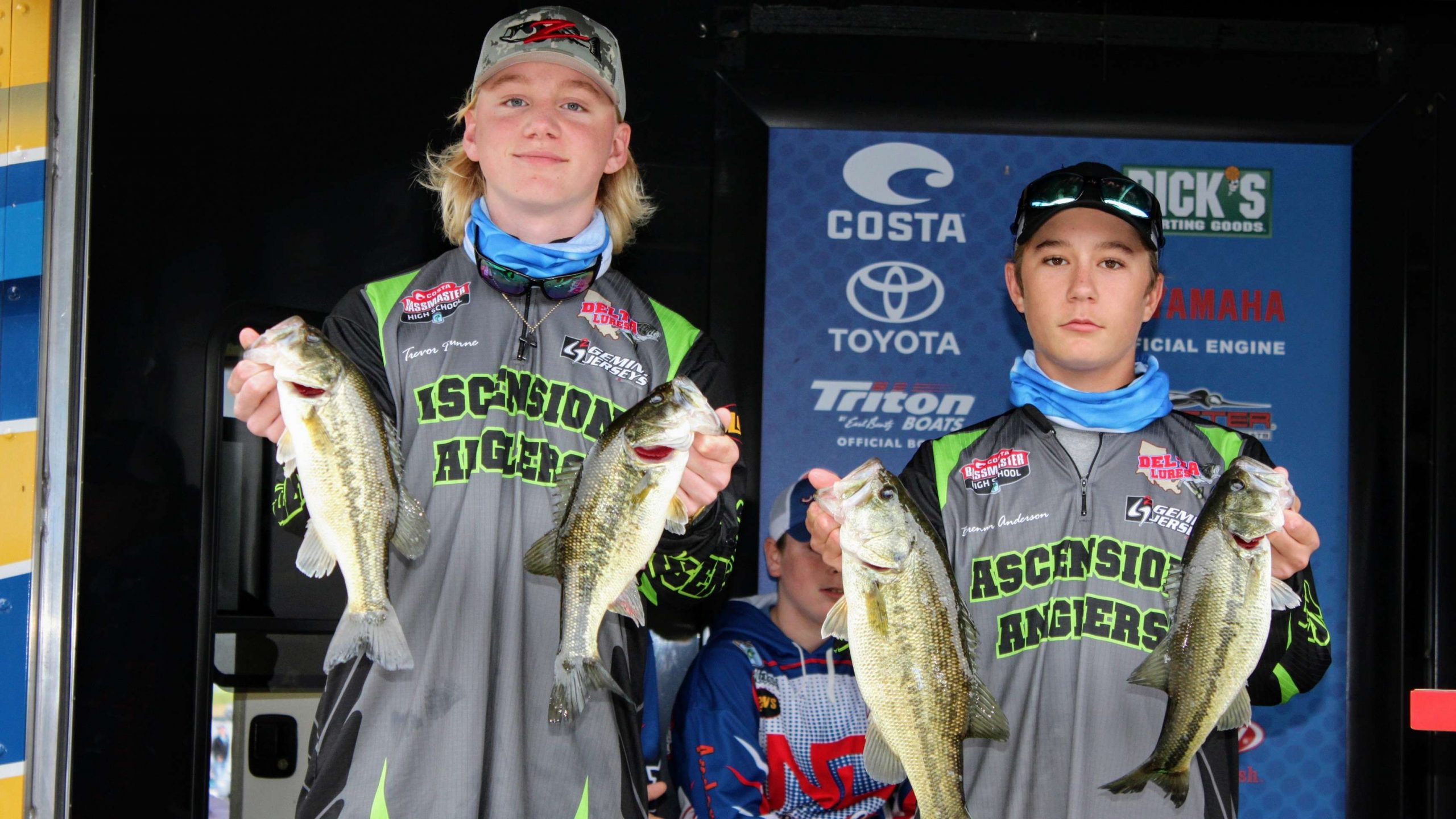 Trevor Dunne and Brennan Anderson of the Ascension (La.) Anglers
  finished in a tie for 82nd with 9-12.

