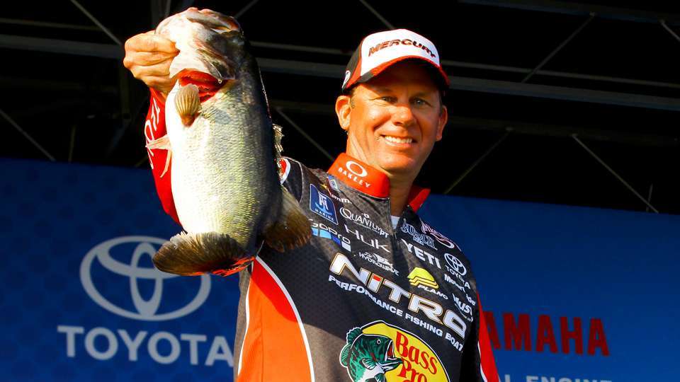 Even Kevin VanDam is going to crack a big smile when he climbs into the money after a poor Day 1. 