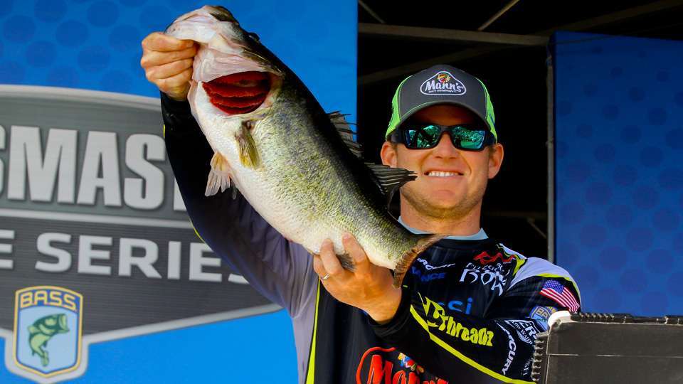 Micah Frazier gave the big bass award a good run with this 9-3 in his Day 2 bag of 22-4 that moved him in position to take 20th.